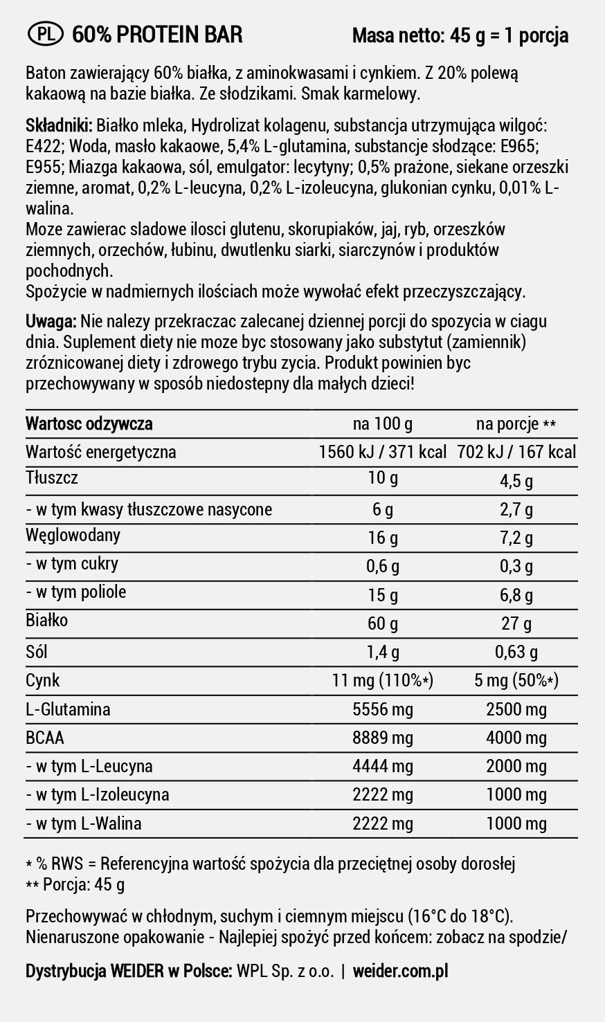 60 Protein Bar